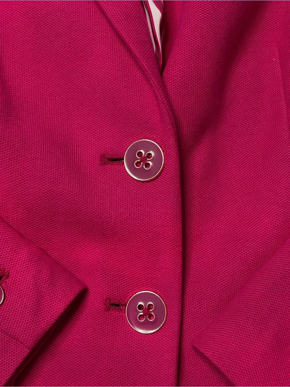 Chico's Fuchsia Zip-Accent Tailored Blazer